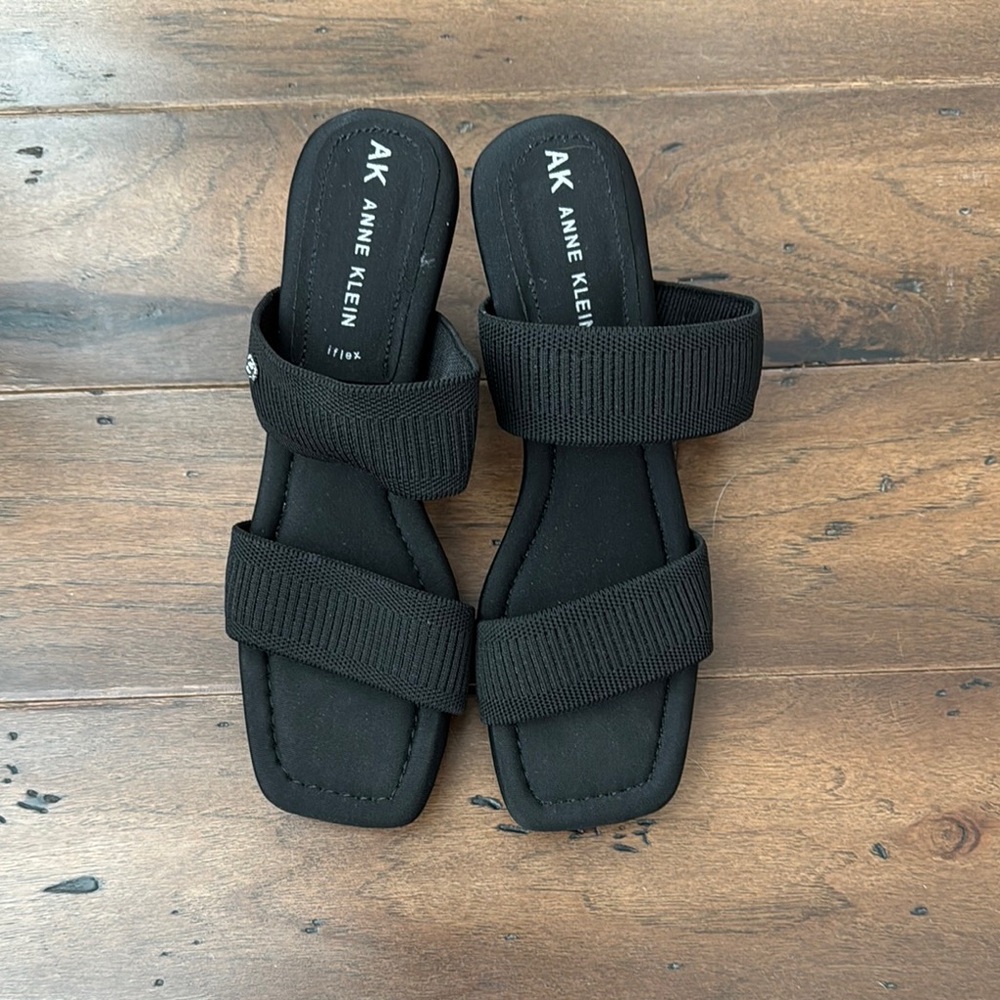 Anne Klein Black Slide Sandals